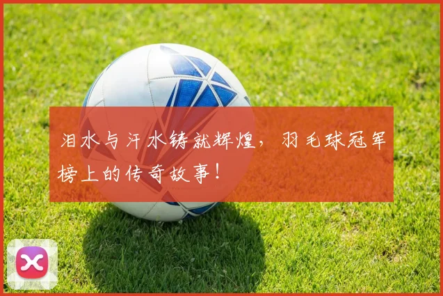 泪水与汗水铸就辉煌，羽毛球冠军榜上的传奇故事！
